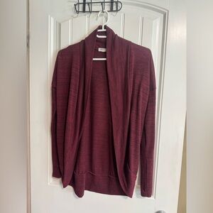 Ardene Burgundy Open Front Cardigan